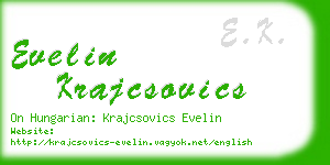 evelin krajcsovics business card